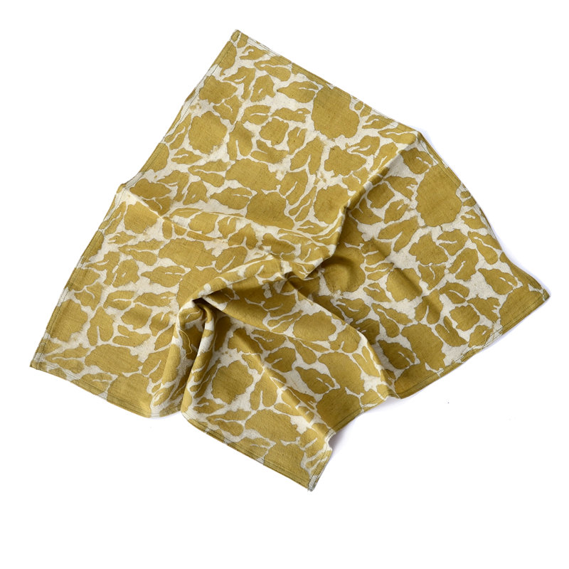 Yan Mustard Block Print Napkins