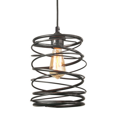 Luminaire suspendu cylindrique à 1 lumière