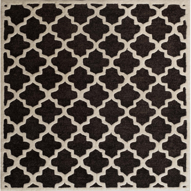 Tapis géométrique touffeté à la main Precious, Carré 5 pi