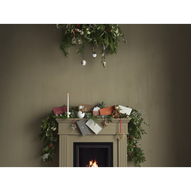 Gingerbread 6.1" Stoneware Tabletop Lantern