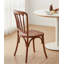 Chaise de salle à manger en bois massif avec dossier Middle French