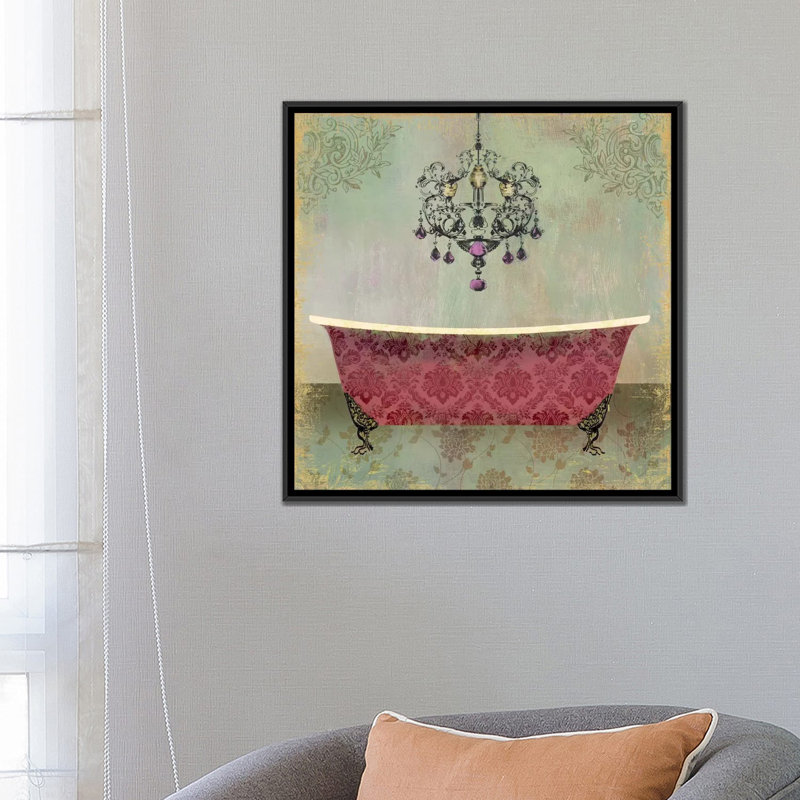 " Boudoir Bath II " by PI Studio, 18" H x 18" W x 1.5" D, No Mat, Black Framed Canvas