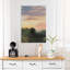 Soirée calme, paysage noir contemporain, nuage vert-1059686266