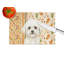 Planche à découper en verre blanc et crème Bichon Frise Heirloom