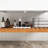 Wall-Mounted Floating White Rectangular Acrylic Integrated Basin With Striped Shelves Layer Bathroom Vanity In Dark Walnut-163598374