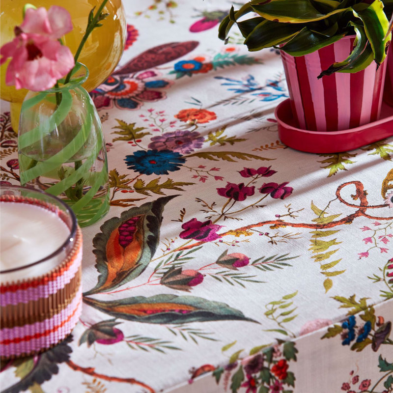 Wonderland Floral Fabric, Spinel/Peridot/Pearl