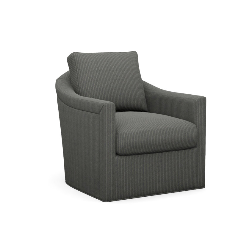 Catalina Swivel Armchair, Mcinnis Stone Wool Blend 7266-93, Expresso