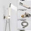 Douche en nickel brossé avec pomme de pluie de 10 po, pomme de douche à main, haute performance, trousse d'entretien facile, débit d'eau réglable de 10 po, matériau