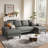 110" U-Shaped Sectional Sofa with Double Chaises, 4-Seat Couch with Deep Seat for Apartment Living Room-2061117377