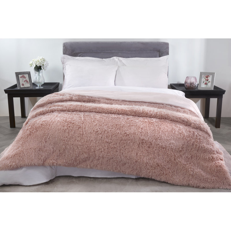 Kratika Plain Weave / Muslin Throw Blanket, Blush