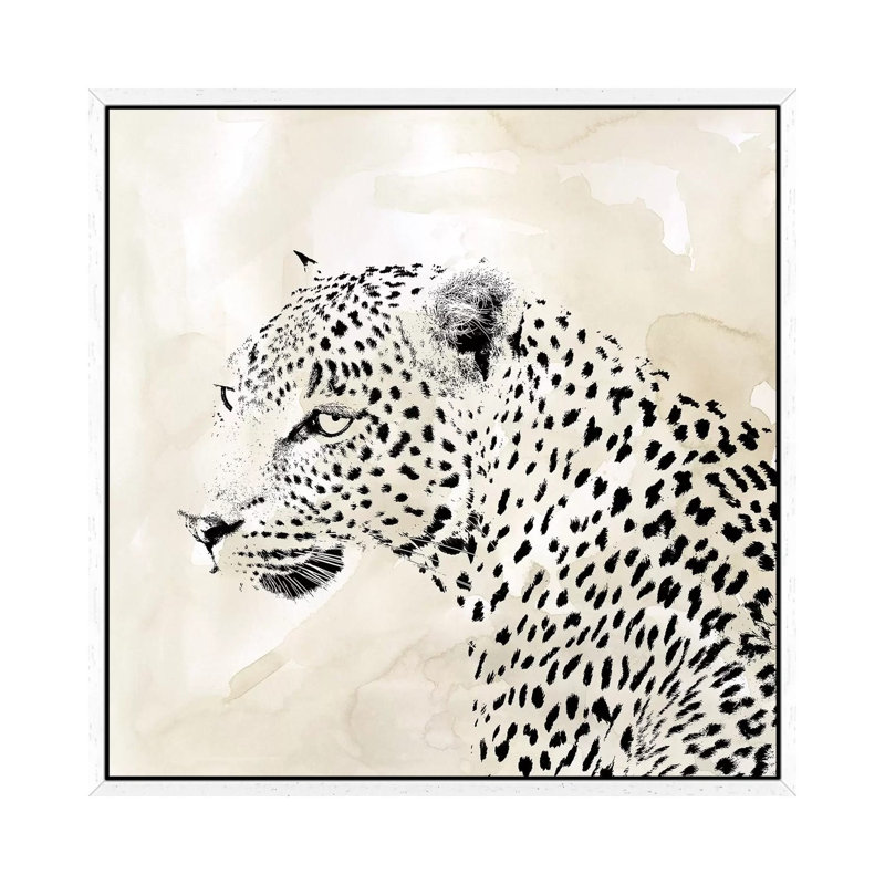 Leopard Spot II by Carol Robinson - Print on Canvas, 66.04 cm H x 66.04 cm W, White Framed