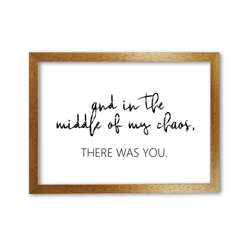 There Was You - Print, Honey Oak Frame, 85 cm H x 60 cm W x 5 cm D