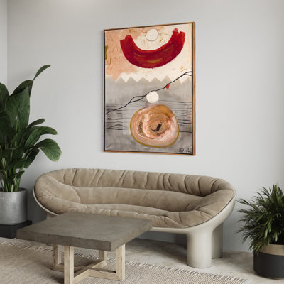 "Entering World" Original Framed Ready to Hang Abstract Painting, Signed