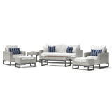 Milo 7 Piece Rattan Sunbrella Sofa Set with Cushions