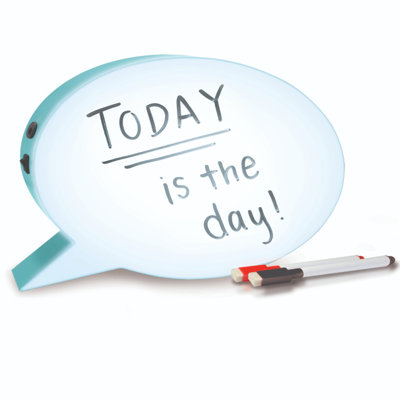 Brookstone Speech Bubble Message Board, Blue