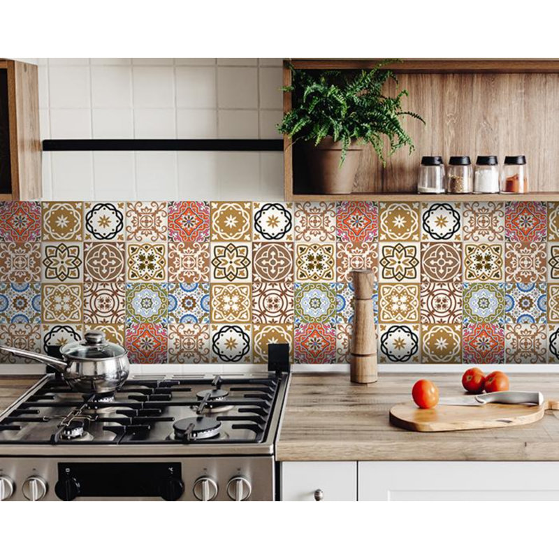 Abstract Non-Wall Damaging Tile Decals