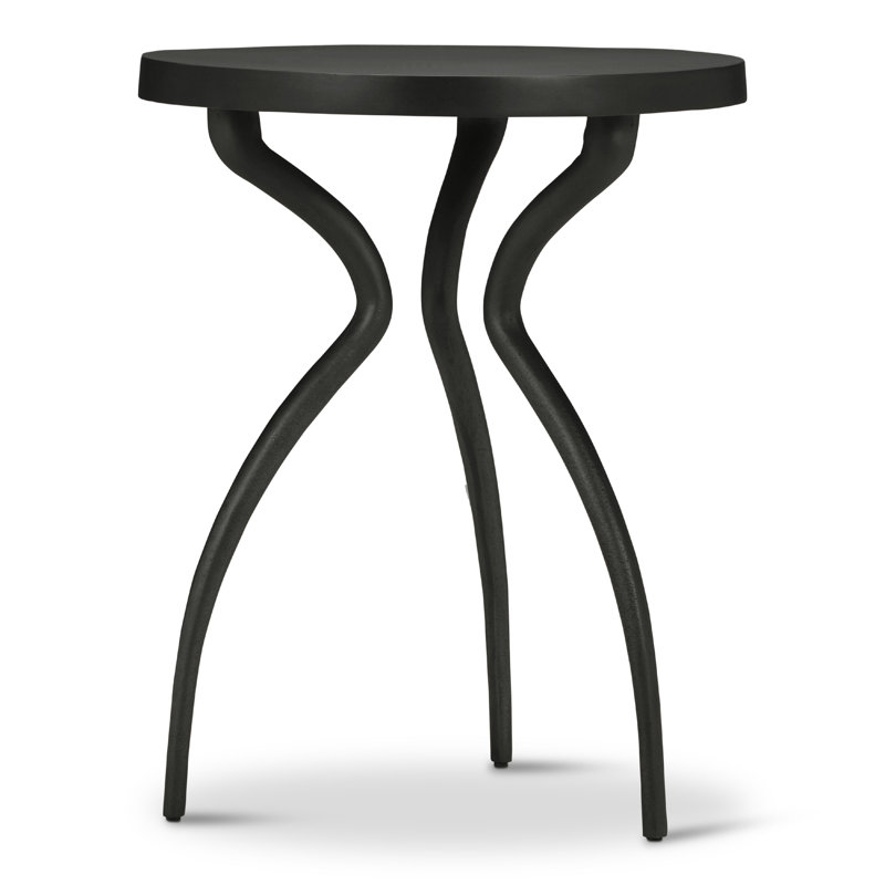 Chanze End Table, Antique Zinc