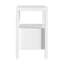 Table de chevet 2 tiroirs Clive l 22 po avec tablette et portes cannes, blanc-1827925994