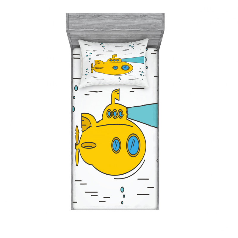 Ensemble de draps hublot dessins animés subaquatique pour enfants
