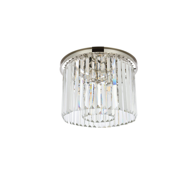 Yazmin Flush Mount, Clear, Polished Nickel