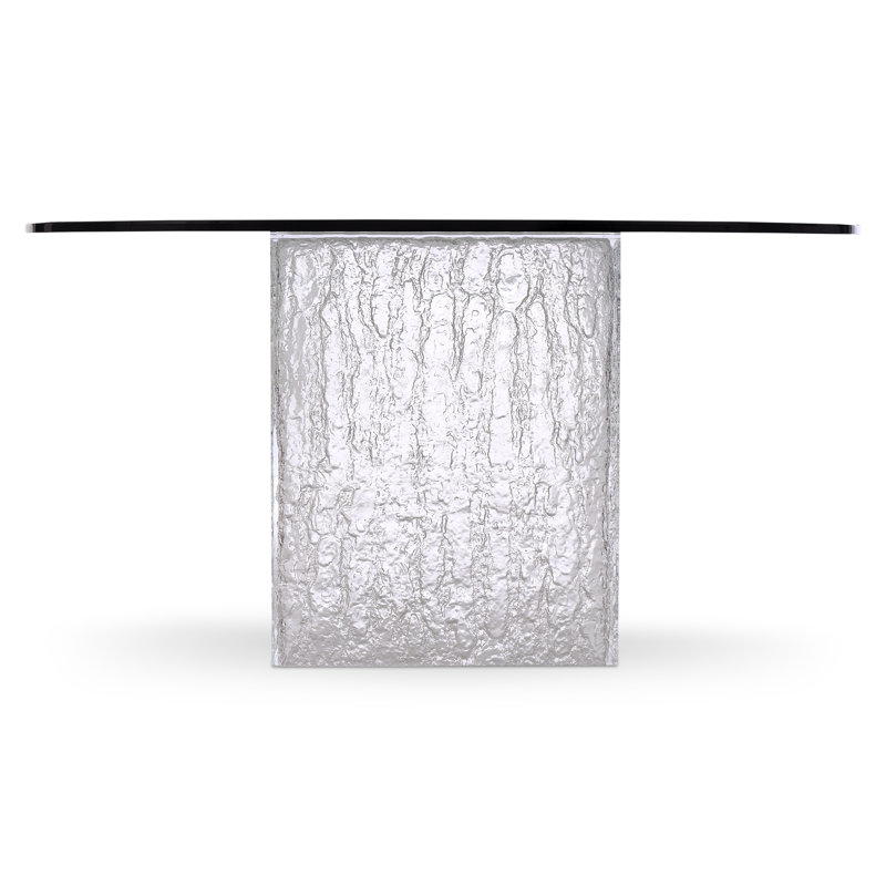 Arctic Round Glass Top Dining Table