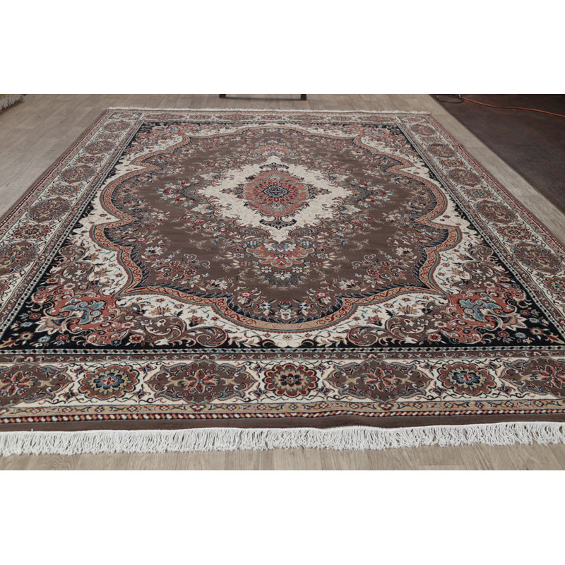 Tapis noir/brun/beige oriental turc Obaseki
