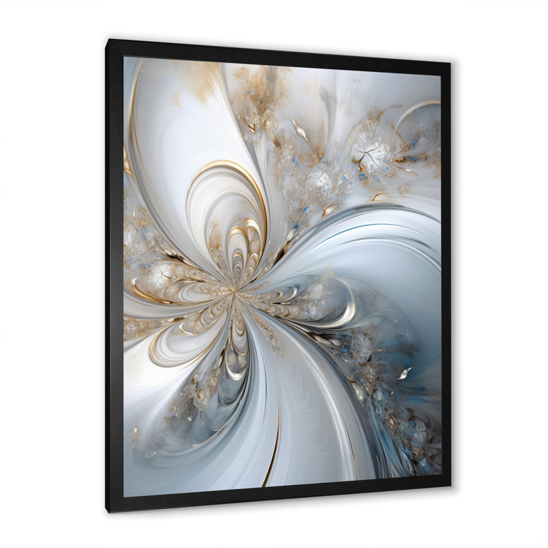 Cosmic Bliss Fractal Spiral - Fractals, reproduction sur toile encadrée, Cadre simple noir, H 40 po x l 30 po x P 1,5 po