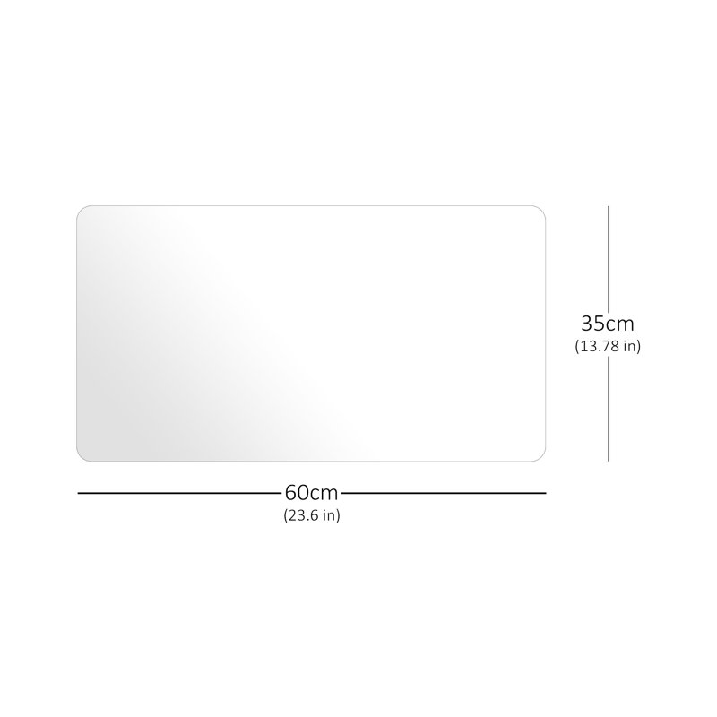 PVC Clear Dining Table Office Desk Mat Table Cover, 35cm W x 60cm L