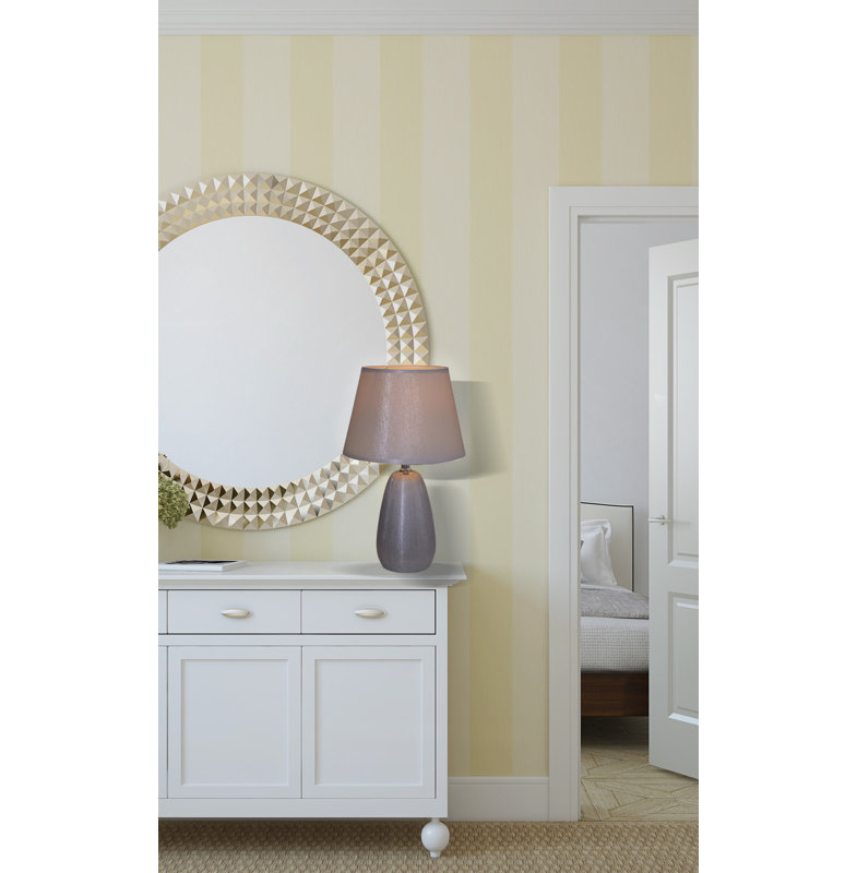 Tyrell Ceramic Table Lamp, Silver
