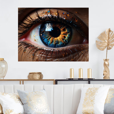 Yellow And Blue Eye Galaxy  - Eye Metal Wall Art