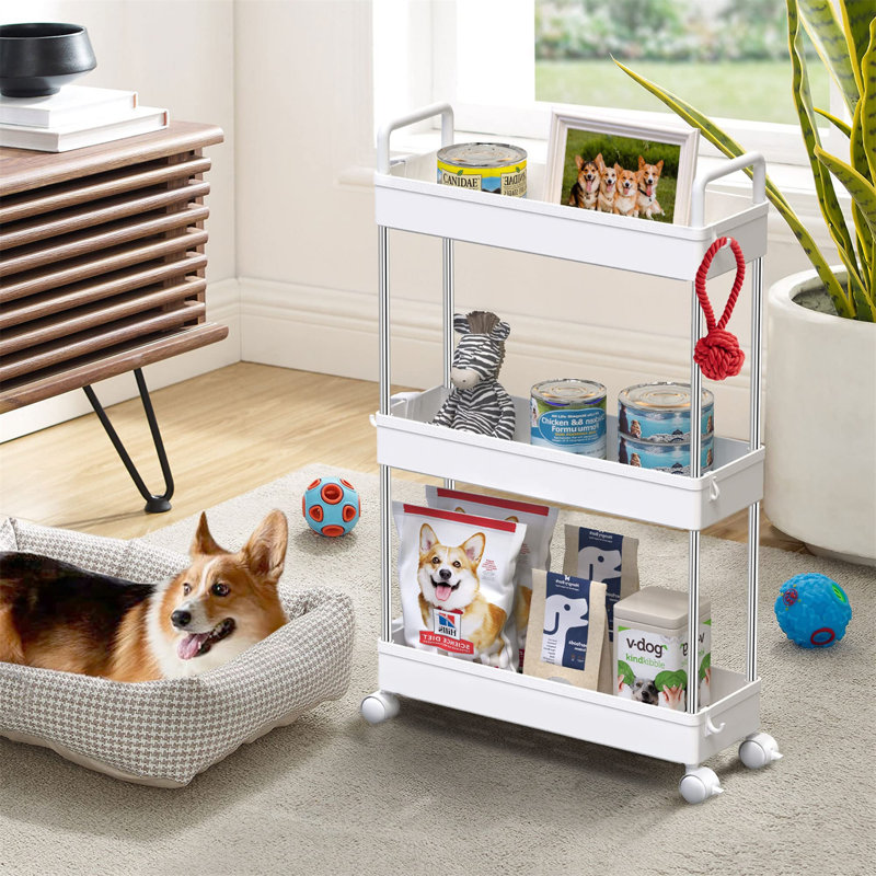 Taranto 66.55cm H x 40.1cm W Utility Cart with Wheels, White