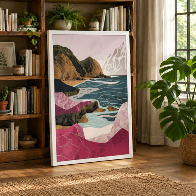 Cliffs Meet Sea Coastal - Wrapped Canvas