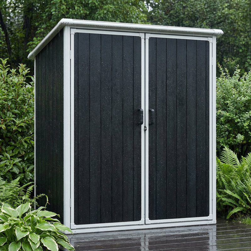 36X60-Inch Outdoor Storage Shed, Suitable For Bicycles And Patio Furniture, Black