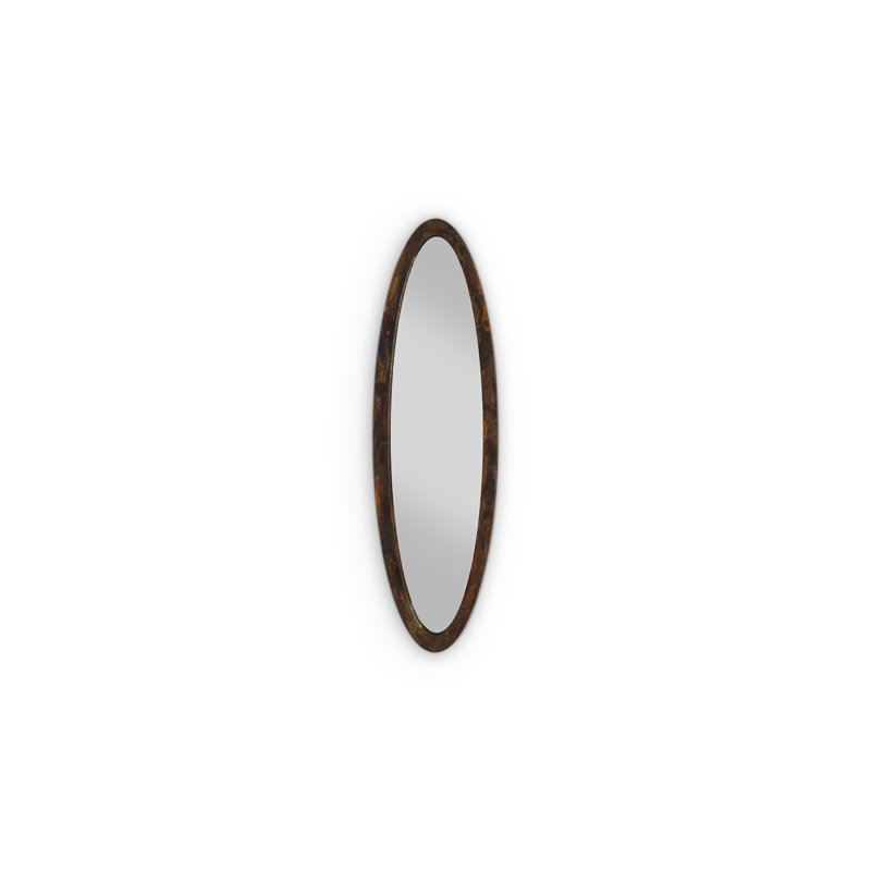 Elliptical Rustic Accent Mirror, Posh