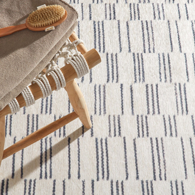 Leni Oatmeal Machine Washable Rug, Runner 2'6" x 8'