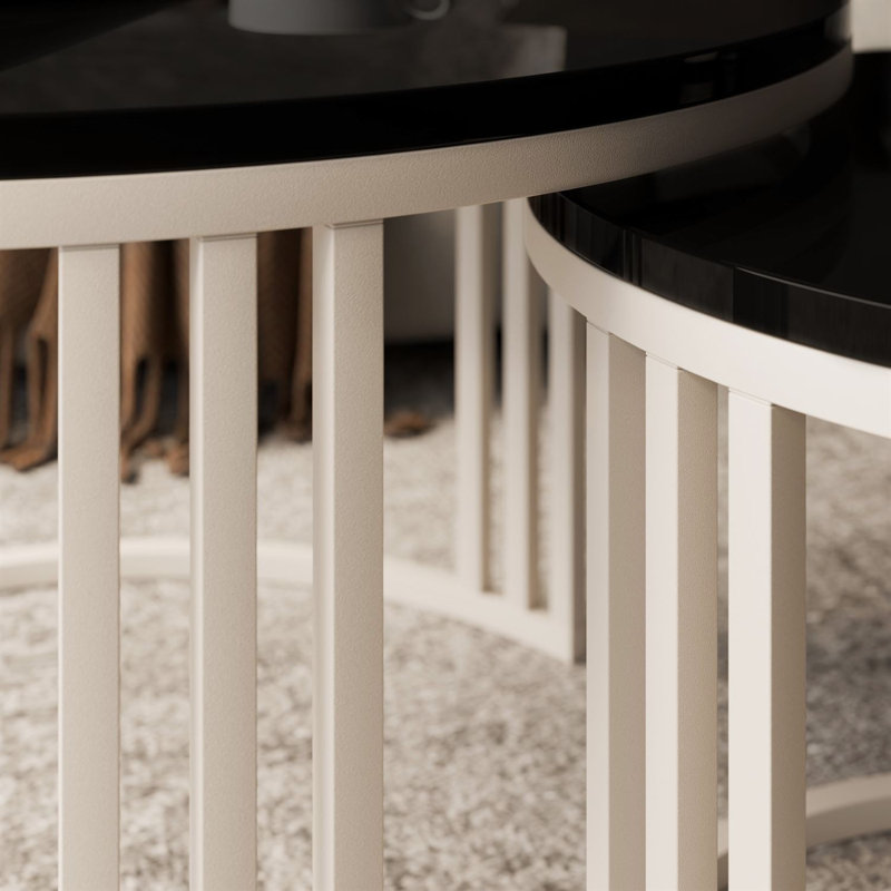 Frame Coffee Table, Black Gloss, Wood