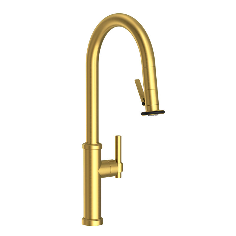 Pull-Down Kitchen Faucet - Trigger Spray, Satin Brass (PVD)