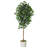 72'' Faux Ficus Tree in Metal Planter-229260743
