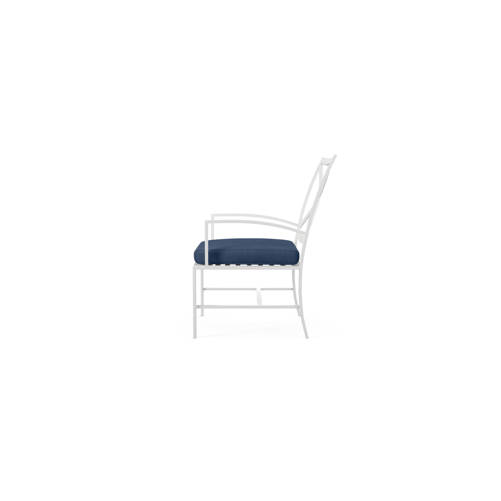 Bristol Premium All-Weather Wicker Outdoor Dining Armchair with Sunbrella® Cushion, Spectrum Indigo Sunbrella®
