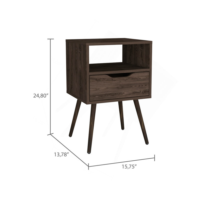 Table de chevet 1 tiroir Haverson, Brown