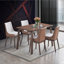 Ginny Walnut Finish Dining Table