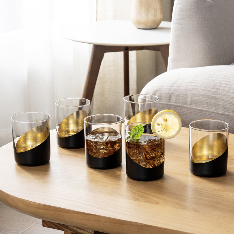 Jaevon 12oz. Cocktail Whiskey Drinking Glass Set (Set of 6)