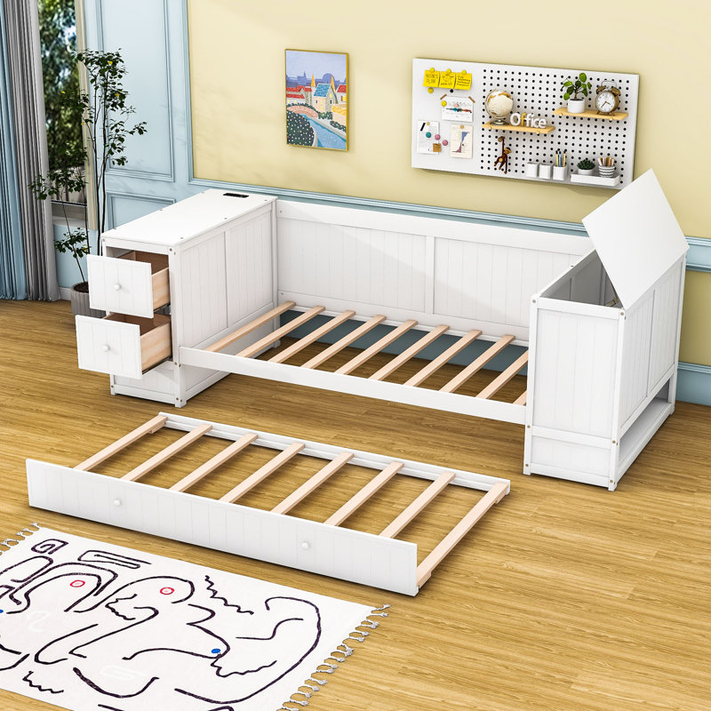 Azora Twin Daybed with Trundle, White