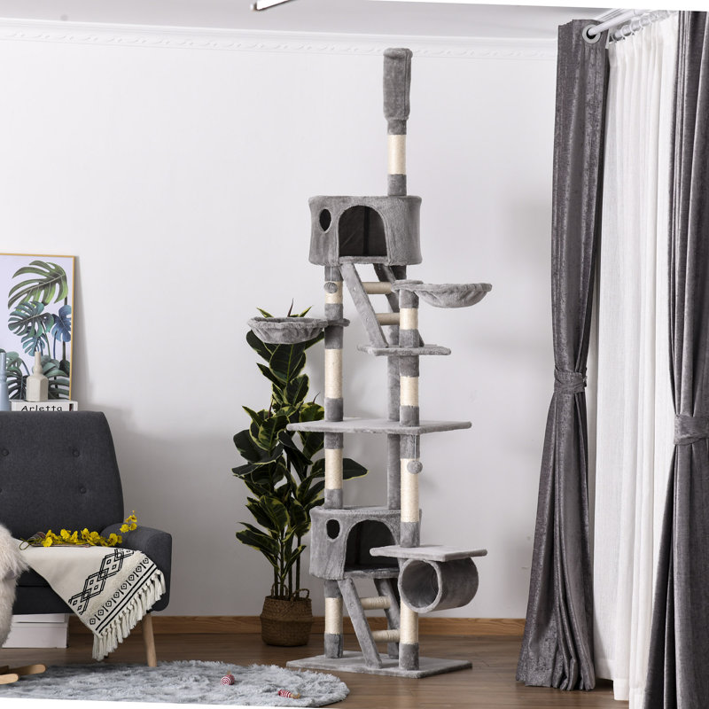 Marcelo 660.4cm H Cat Tree, Light Grey