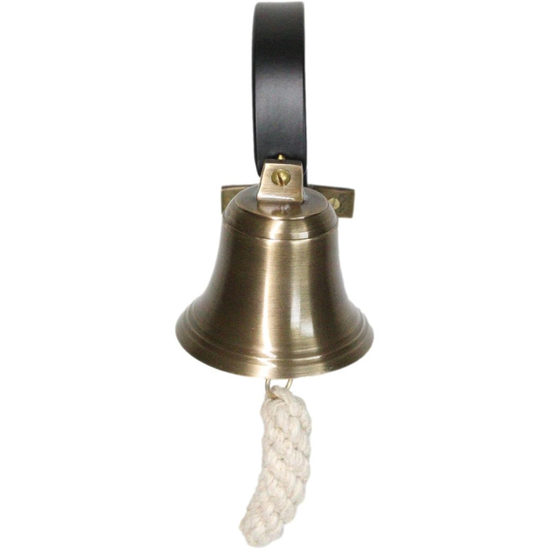 Clochette victorienne en laiton massif antique