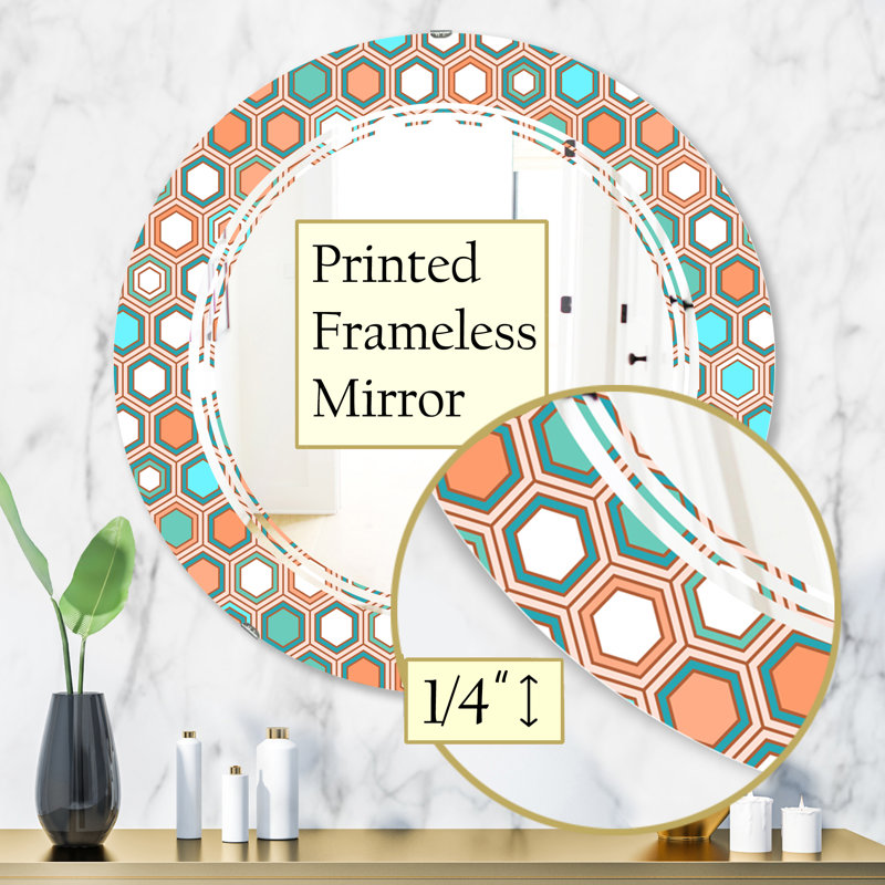 Miroir mural Hexagon, 31,5 po x 31,5 po