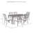 Creddy 6 - Person Steel Patio Dining Set Umbrella Hole Included Rectangular Table with Cushions Included