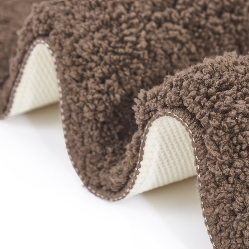 Alheid Rectangle Bath Mat, Chocolate