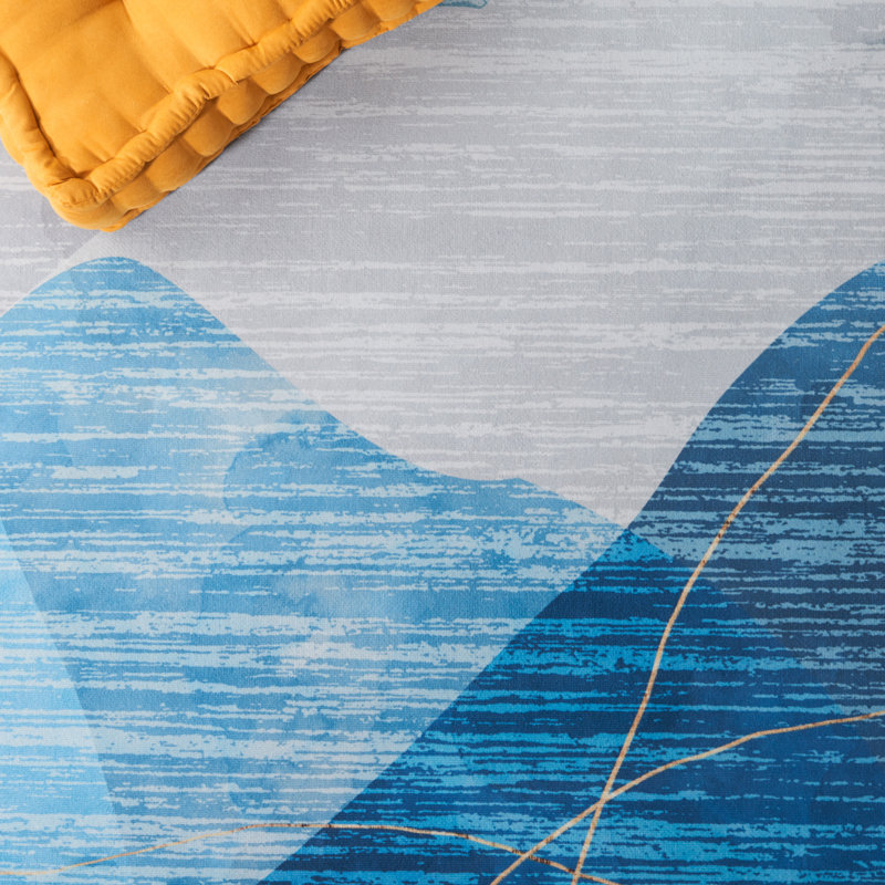 Tacoma Performance Machine Washable Abstract Rug, Oval 5' x 8'
