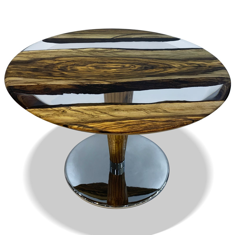 Table basse à piédestal, Noir, H 17,7 po x L 27,6 po x l 27,6 po